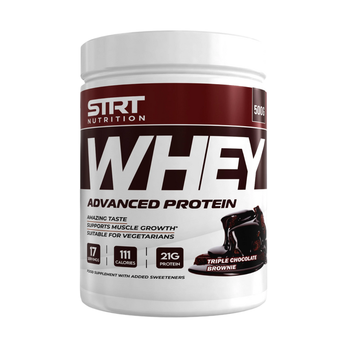STRT Nutrition Whey Protein 500g - 21g Protein, 17 Servings, Multiple Flavours