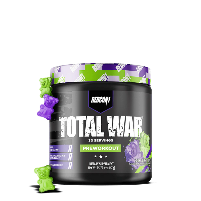 Redcon1 Total War Preworkout 30 Servings - Sour Gummy Bear - Pre Workout at MySupplementShop by RedCon1