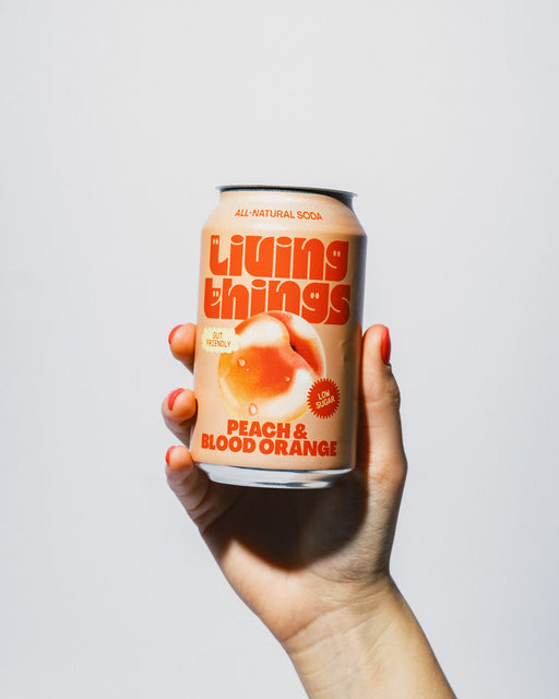 Living Things Prebiotic Drink 12x330ml - Peach & Blood Orange Soda - Sports Nutrition at MySupplementShop by Living Things