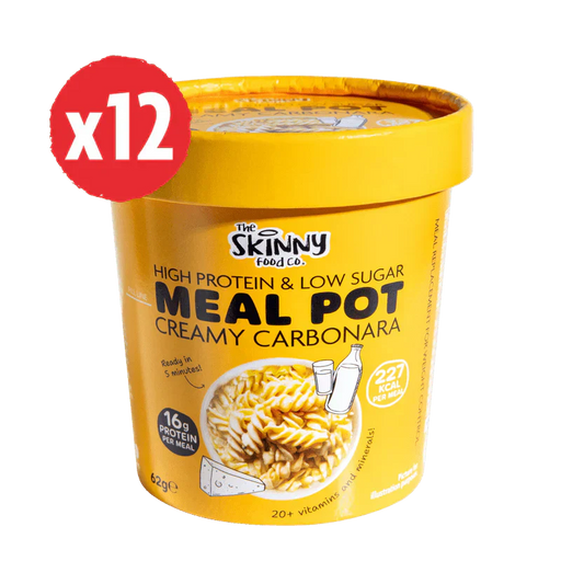 The Skinny Food Co High Protein Mealpots - 12x62g / Creamy Carbornara