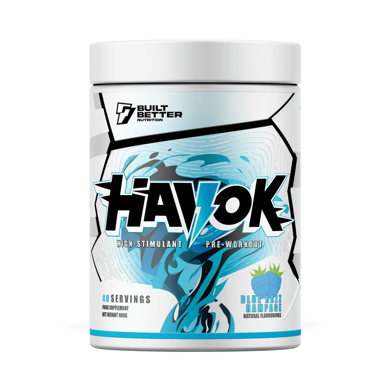 BBN Havok Pre-Workout 40 Servings Blue Razz Rampage Best Value Pre Workout at MYSUPPLEMENTSHOP.co.uk