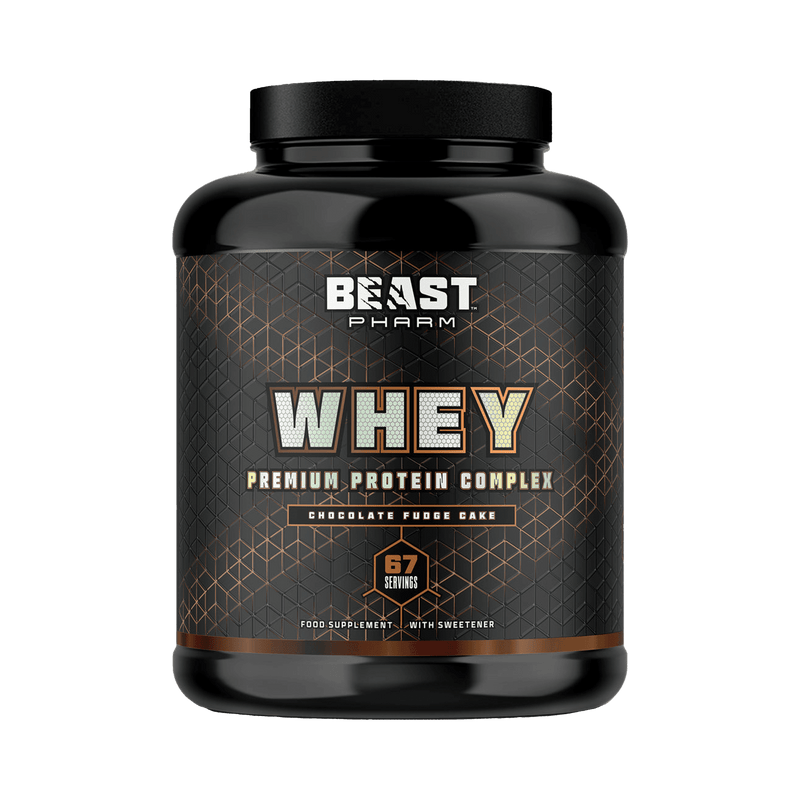 Beast Pharm Whey 2kg Chocolate Fudge Cake Best Value Protein Supplement Powder at MYSUPPLEMENTSHOP.co.uk