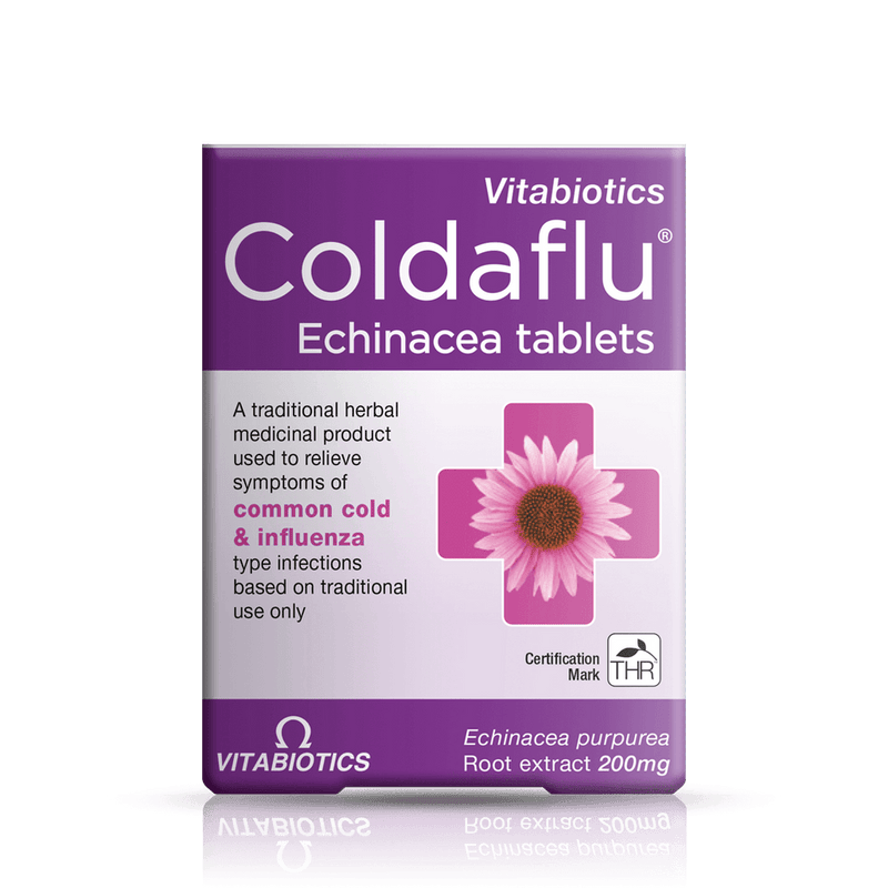 Vitabiotics Cold & Flu Echinacea 200mg 30 Tablets - Immune Support at MySupplementShop by Vitabiotics