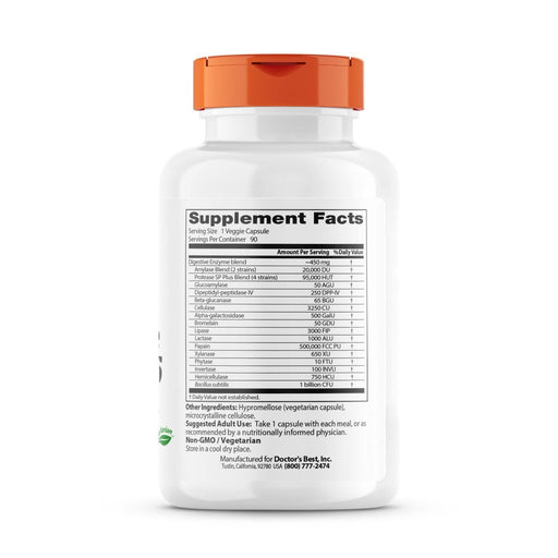 Doctor's Best Digestive Enzymes 90 Veggie Capsules | Premium Supplements at MYSUPPLEMENTSHOP