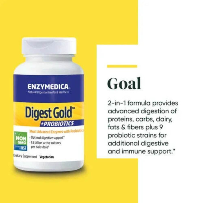 Enzymedica Digest Gold + Probiotics 90 Capsules Best Value Nutritional Supplement at MYSUPPLEMENTSHOP.co.uk