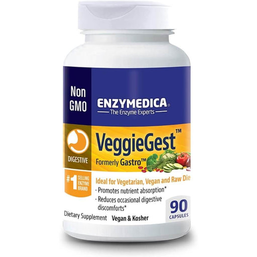 Enzymedica VeggieGest 90 Capsules Best Value Nutritional Supplement at MYSUPPLEMENTSHOP.co.uk