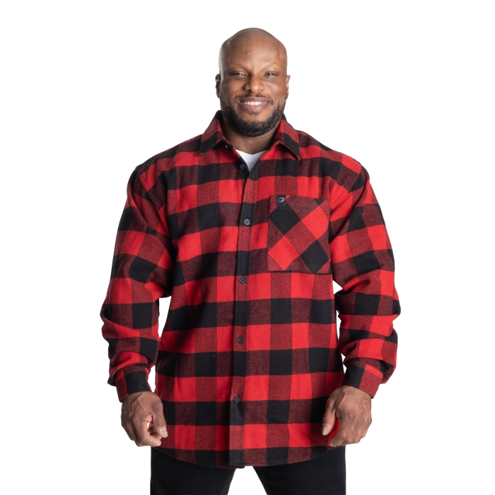 GASP Heavy Flannel Shirt - Red/Black