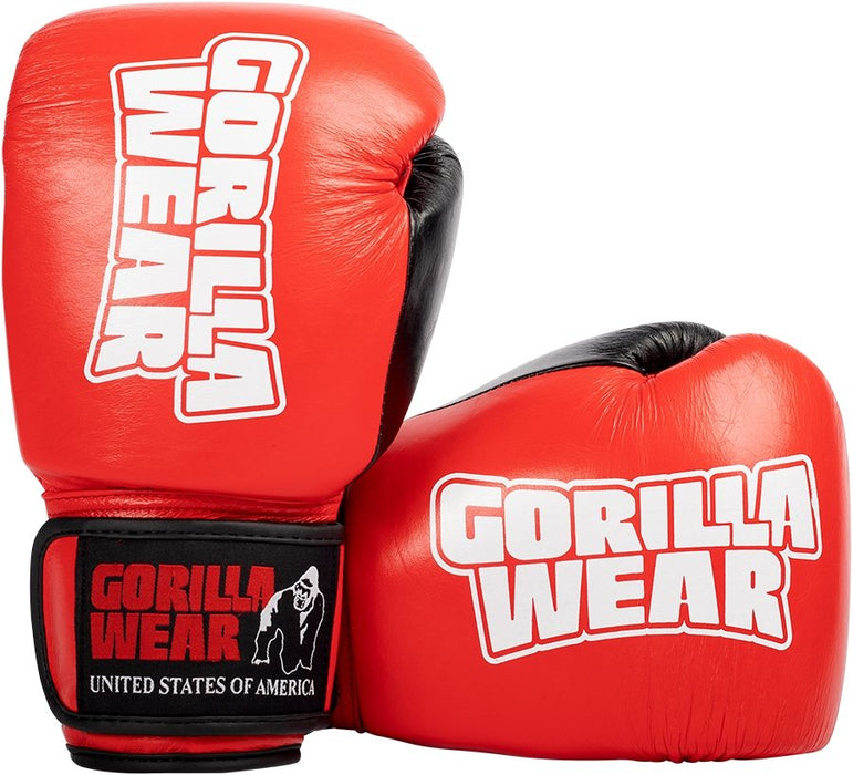 Gorilla Wear Ashton Boxing Gloves - Red/Black - Boxing Gloves at MySupplementShop by Gorilla Wear