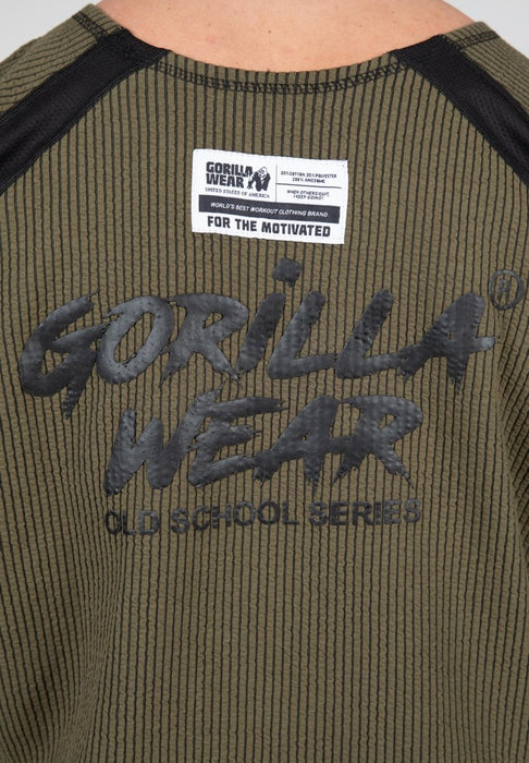 Gorilla Wear Augustine Old School Work Out Top - Army Green