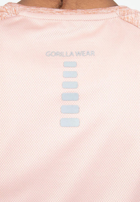 Gorilla Wear Monetta Performance T-Shirt - Salmon Pink