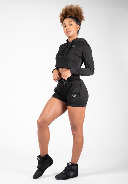 Gorilla Wear Pixley Crop Top Hoodie - Black