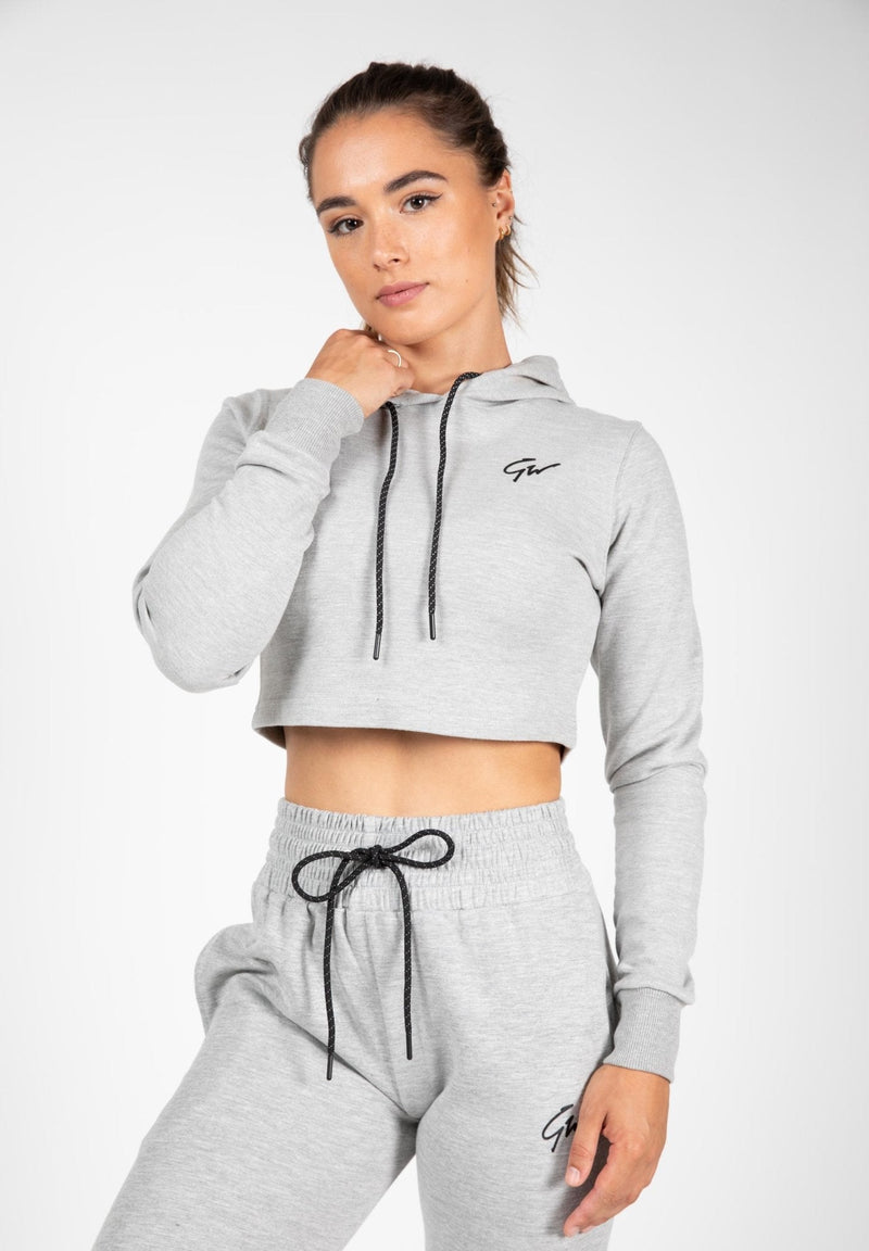 Gorilla Wear Pixley Crop Top Hoodie - Grey