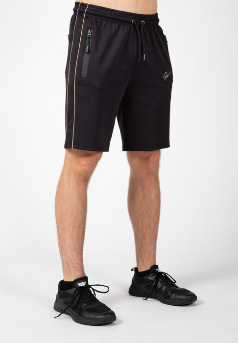 Gorilla Wear Wenden Track Shorts Black/Gold - Medium - Track Shorts at MySupplementShop by Gorilla Wear