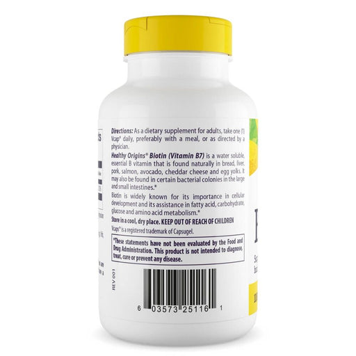 Healthy Origins Biotin 10,000mcg 150 Veggie Capsules | Premium Supplements at MYSUPPLEMENTSHOP