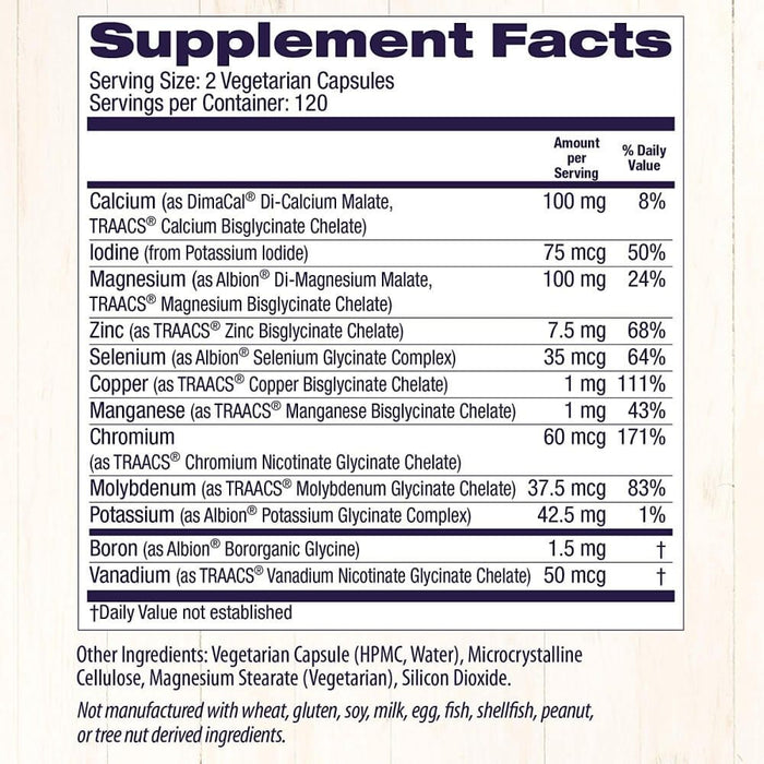 Healthy Origins Chelated Multi Mineral 240 Veggie Capsules | Premium Supplements at MYSUPPLEMENTSHOP