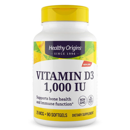 Healthy Origins Vitamin D3 1,000iu 90 Softgels | Premium Supplements at MYSUPPLEMENTSHOP