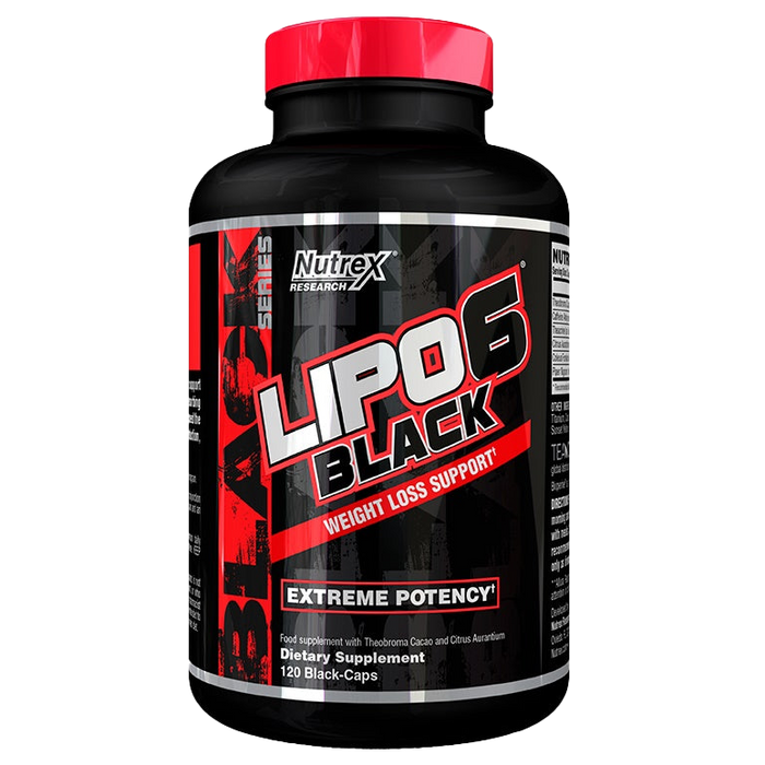 Nutrex Lipo-6 Black Fat Burner - 120 Liquid Capsules (Extreme Strength Formula)