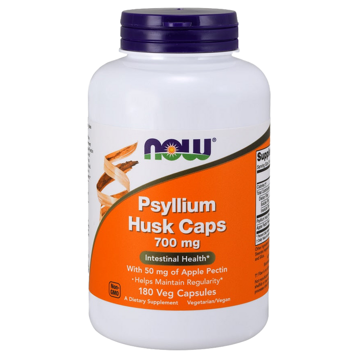 NOW Foods Psyllium Husk with Apple Pectin, 700mg - 180 vcaps