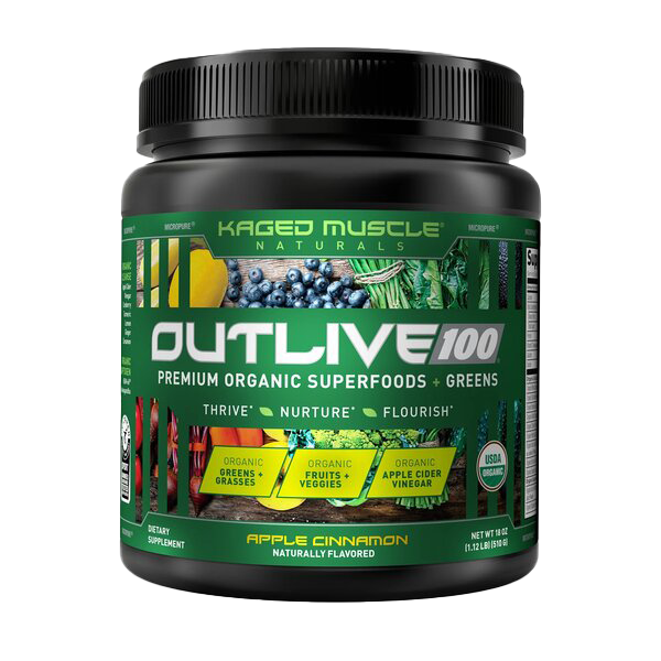 Kaged Muscle Outlive 100, Apple Cinnamon - 510 grams