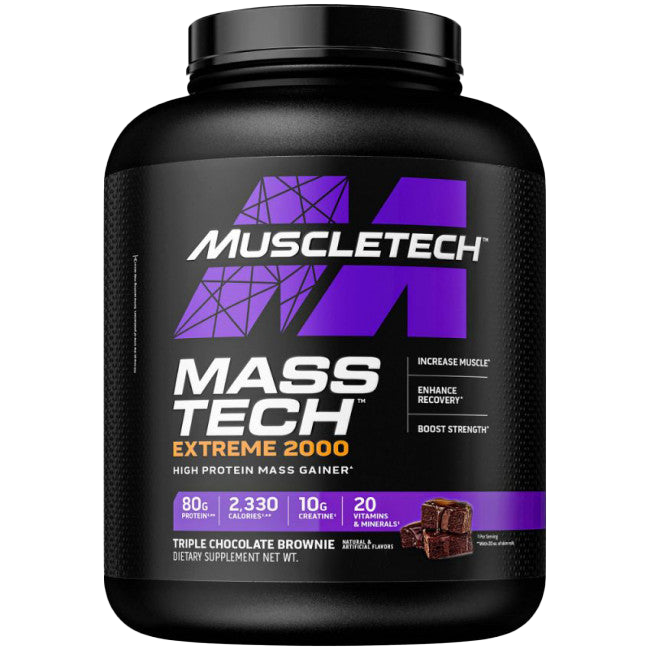 MuscleTech Mass-Tech Extreme 2000, Triple Chocolate Brownie - 3180 grams