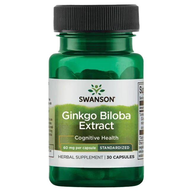 Swanson Ginkgo Biloba Extract, 60mg - 30 caps