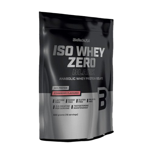 BioTechUSA Iso Whey Zero Black Strawberry 500g