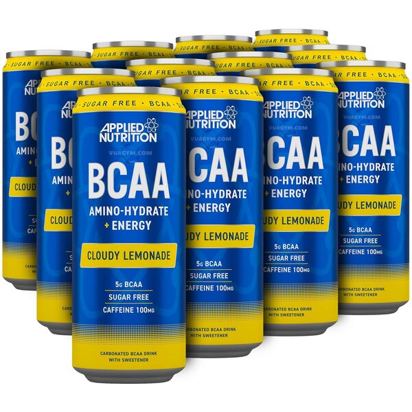 Applied Nutrition BCAA Amino-Hydrate + Energy Cans, Cloudy Lemonade - 12 x 330ml Best Value Drink Flavored at MYSUPPLEMENTSHOP.co.uk