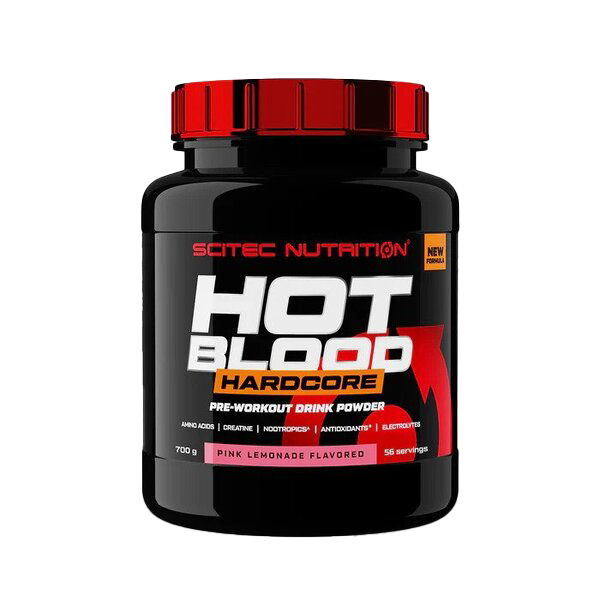 SciTec Hot Blood Hardcore, Pink Lemonade - 700g: Explosive Performance, Refreshing Taste