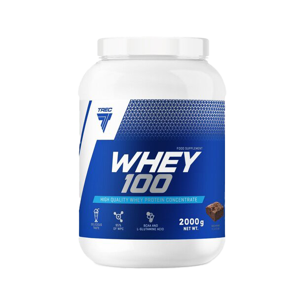 Trec Nutrition Whey 100 (Tub), Brownies 2000g