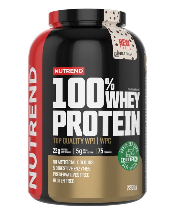 Nutrend 100% Whey Protein, Cookies & Cream 2250g - Protein at MySupplementShop by Nutrend