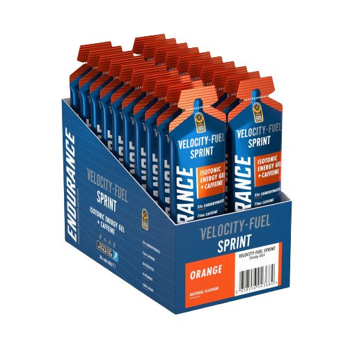 Endurance Sprint Isotonic Energy Gel + Caffeine, Orange - 20 x 60g