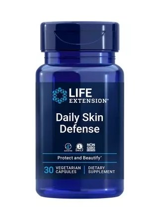 Life Extension Daily Skin Defense 30 vcaps - Health and Wellbeing at MySupplementShop by Life Extension