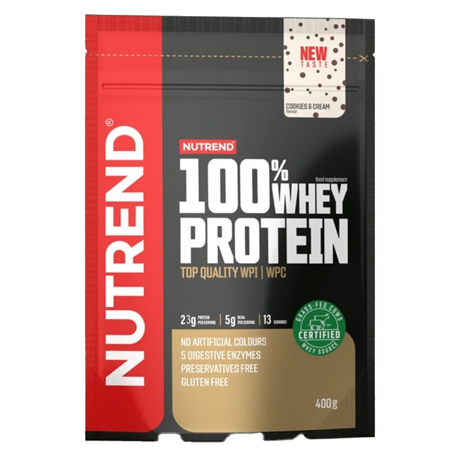 Nutrend 100% Whey Protein, Cookies & Cream - 400g