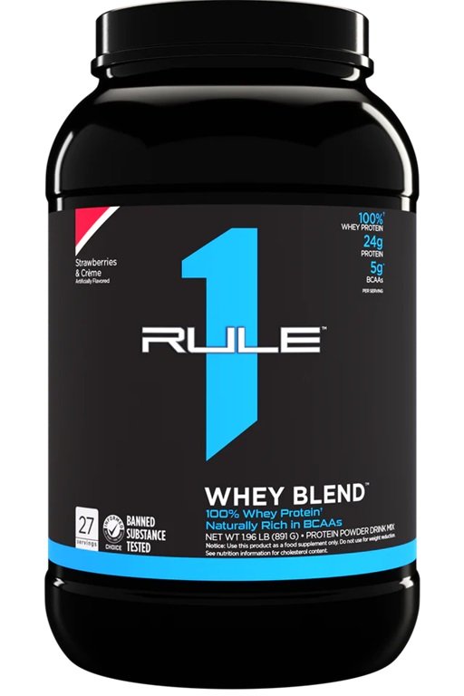 Rule One R1 Whey Blend, Strawberries & Creme Best Value Sports Supplements at MYSUPPLEMENTSHOP.co.uk