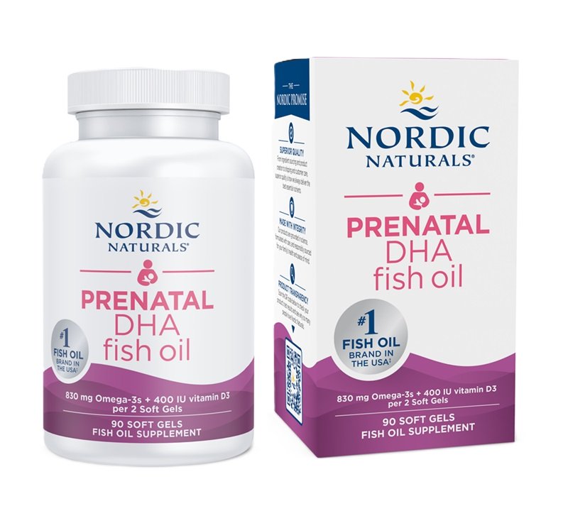 Nordic Naturals Prenatal DHA, 830mg Omega-3 + 400 IU D3 Unflavored (EAN 768990891144) 90 softgels
