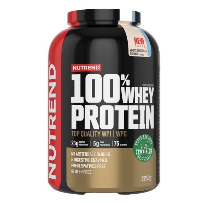 Nutrend 100% Whey Protein, White Chocolate + Coconut 2250g