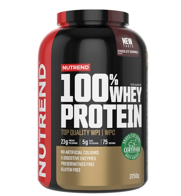 Nutrend 100% Whey Protein, Chocolate Brownies 2250g - Whey Proteins at MySupplementShop by Nutrend