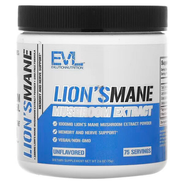 EVLution Nutrition Lion's Mane, Powder - 75g - Default Title - Sports Nutrition at MySupplementShop by EVLution Nutrition