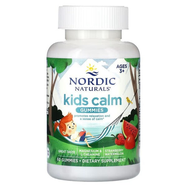 Nordic Naturals Kids Calm Gummies, Strawberry Watermelon - 60 gummies - Default Title - Sports Nutrition at MySupplementShop by Nordic Naturals