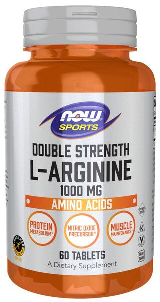 NOW Foods L-Arginine, 1000mg - 60 tablets - Vitamins & Supplements at MySupplementShop by NOW Foods