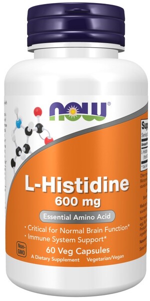 NOW Foods L-Histidine, 600mg - 60 vcaps