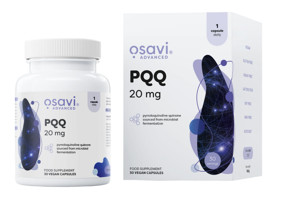 Osavi PQQ 20mg Capsules – Vegan, Clean Label, Sugar-Free Supplement