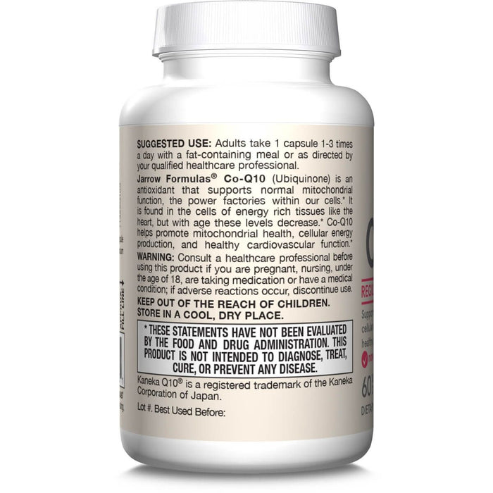 Jarrow Formulas CoQ10 100mg 60 Veggie Capsules | Premium Supplements at MYSUPPLEMENTSHOP