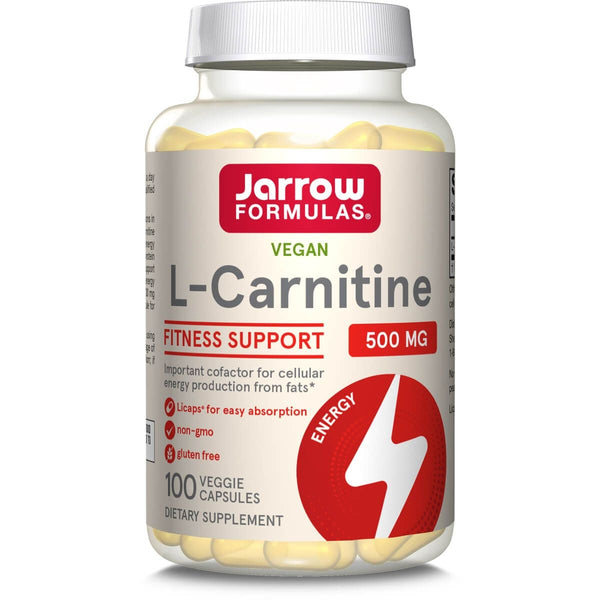 Jarrow Formulas L-Carnitine 500mg 100 Veggie Liquid Capsule - Slimming and Weight Management at MySupplementShop by Jarrow Formulas