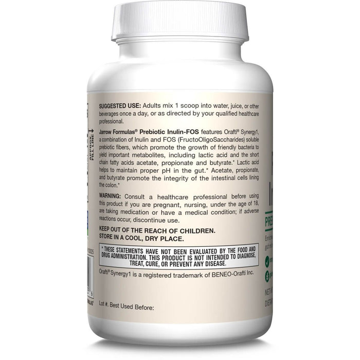 Jarrow Formulas Prebiotic Inulin-FOS 6.3oz (180g) | Premium Supplements at MYSUPPLEMENTSHOP