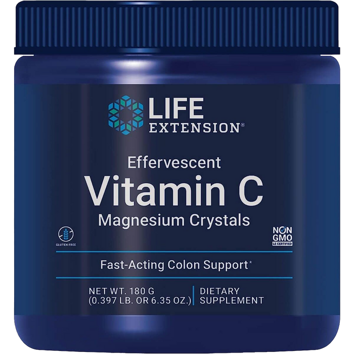 Life Extension Effervescent Vitamin C Magnesium Crystals 180 grams