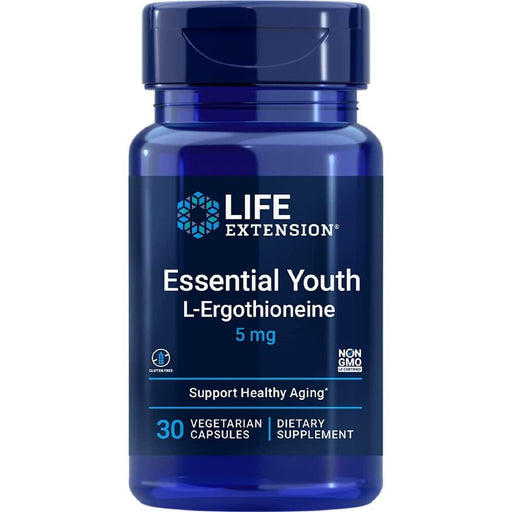 Life Extension Essential Youth L-Ergothioneine 5mg 30 Vegetarian Capsules | Premium Supplements at MYSUPPLEMENTSHOP