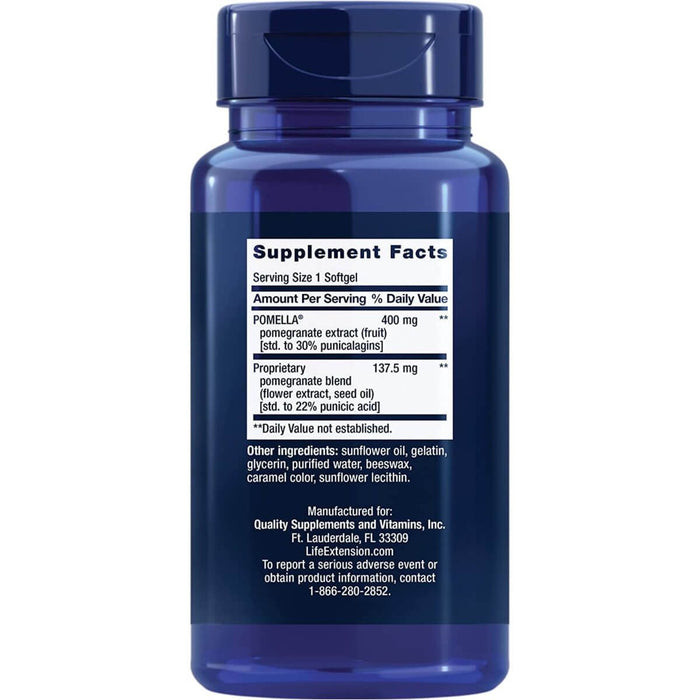 Life Extension Pomegranate Complete 30 Softgels | Premium Supplements at MYSUPPLEMENTSHOP