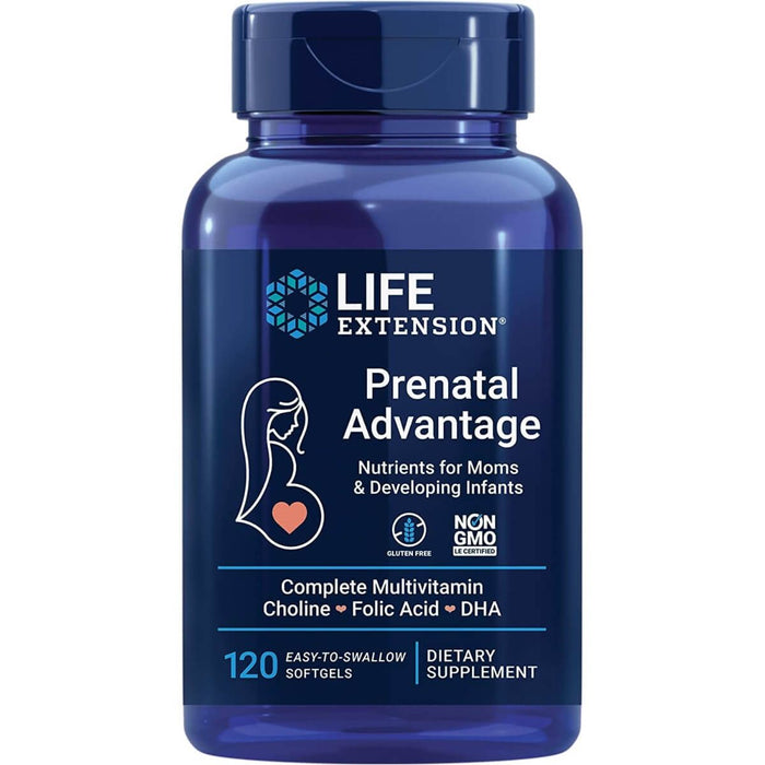 Life Extension Prenatal Advantage 120 easy-to-swallow Softgels - Nutritional Supplement at MySupplementShop by Life Extension