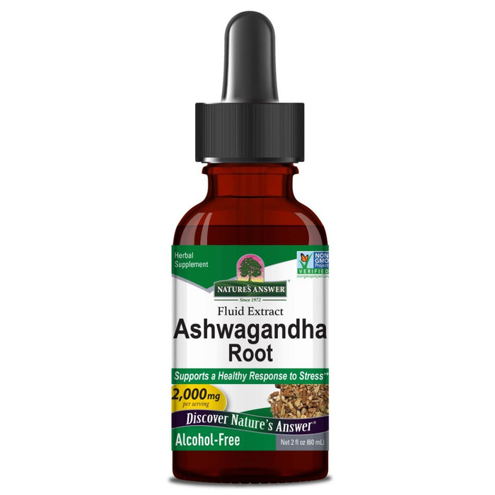 Nature's Answer Ashwagandha Root 2,000mg 2 Oz (60ml) - Brain & Memory at MySupplementShop by Natures Answer Inc